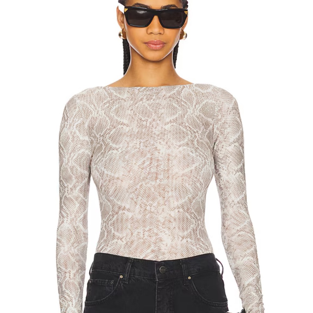 Good American Women's Snake Print Bodysuit